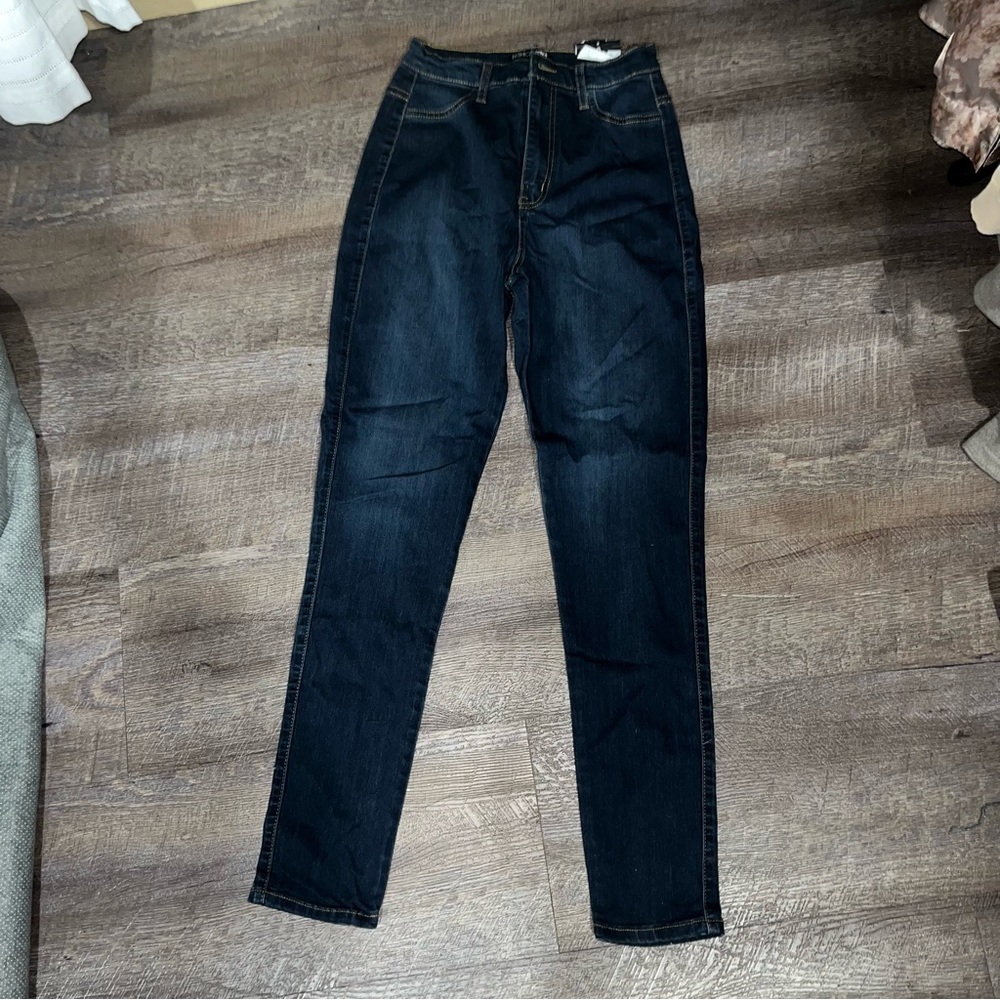 Dark Blue Denim Jeans - Picture 4 of 10